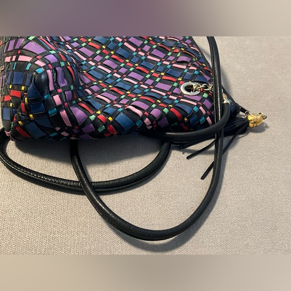 Colorful Hand Weaved Faux Leather Purse 🥳 - Picture 9 of 10